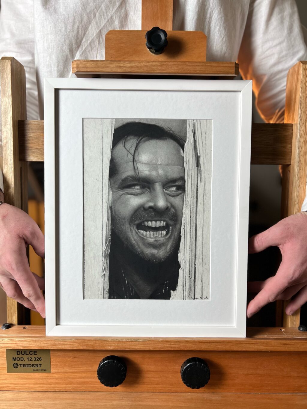 "Here's Johnny" – Original Drawing (Framed) - Image 2