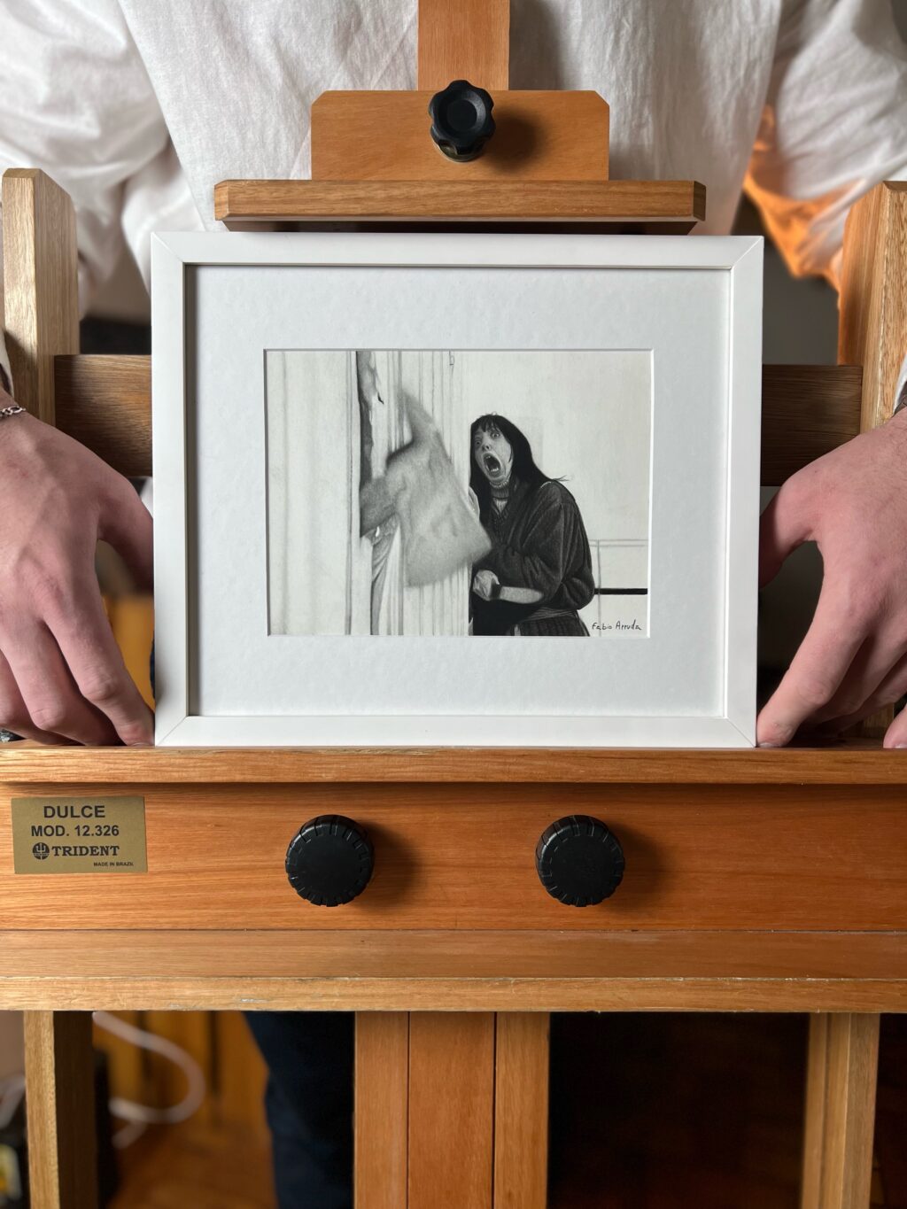 "Here's Johnny" – Original Drawing (Framed) - Image 3